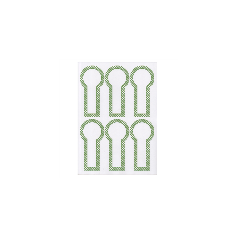 100 U. FEUILLES DIN A4 6 ÉTIQUETTES ALLONGÉES  Ø 6x12,5 CM BLANC PAPIER (1 UNITÉ)