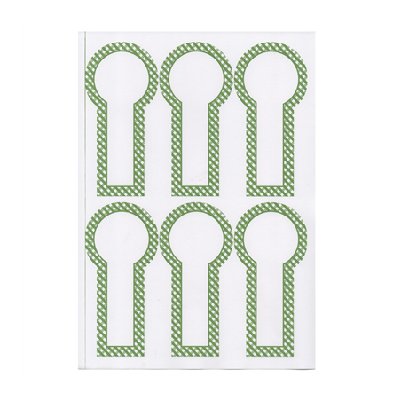 Image 100 U. FEUILLES DIN A4 6 ÉTIQUETTES ALLONGÉES  Ø 6x12,5 CM BLANC PAPIER (1 UNITÉ) #1