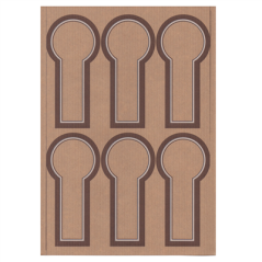 Image 100 U. FEUILLES DIN A4 6 ÉTIQUETTES ALLONGÉES Ø 6x12,5 CM KRAFT (1 UNITÉ) #1