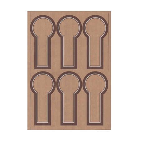 Image 100 U. FEUILLES DIN A4 6 ÉTIQUETTES ALLONGÉES  Ø 6x12,5 CM KRAFT (1 UNITÉ) #1