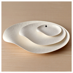 Image ASSIETTES MARU S 'BIONIC'  Ø 9x1,6 CM BLANC BAGASSE (400 UNITÉ) #4