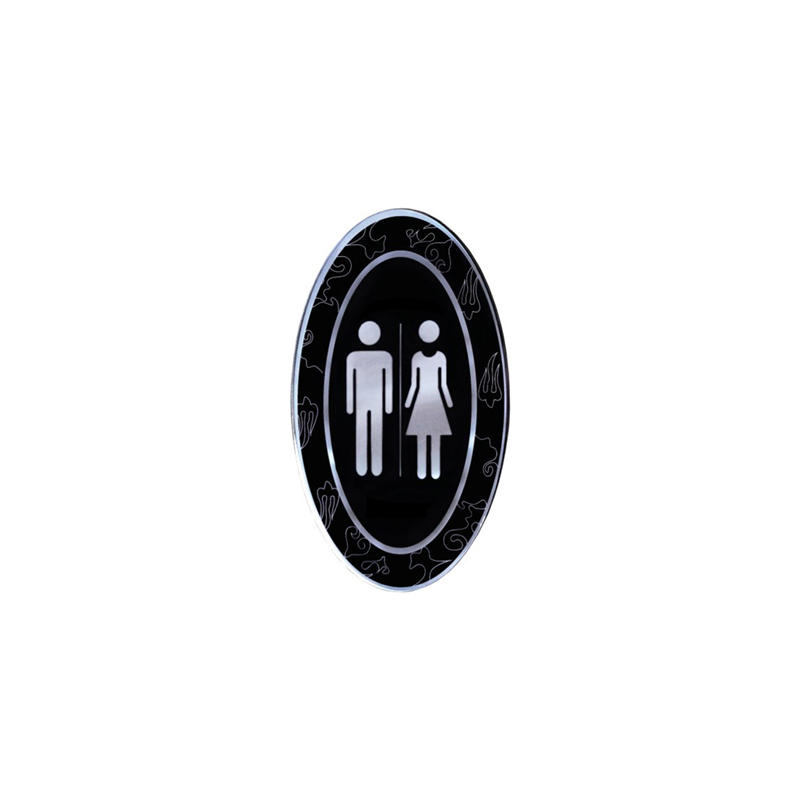 PLAQUE AUTO-ADHESIVE "UNISEX" 12,5x20,5 CM NOIR ACRYLIQUE (1 UNITÉ) PLAQUE AUTO-ADHESIVE "UNISEX" 12,5x20,5 CM NOIR ACRYLIQUE (1 UNITÉ)