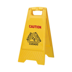 Image PANNEAU ANGULAIRE "SOL MOUILLÉ"  20x3x62 CM JAUNE HDPE (1 UNITÉ) #1