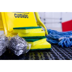 PANNEAU ANGULAIRE "SOL MOUILLÉ"  20x3x62 CM JAUNE HDPE (1 UNITÉ)