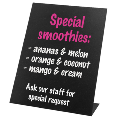 Image ARDOISES DE TABLE  15x21 CM NOIR FER (6 UNITÉ) #1