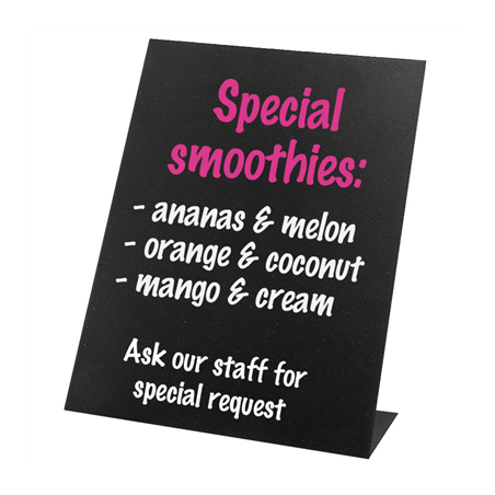 Image ARDOISES DE TABLE  15x21 CM NOIR FER (6 UNITÉ) #1