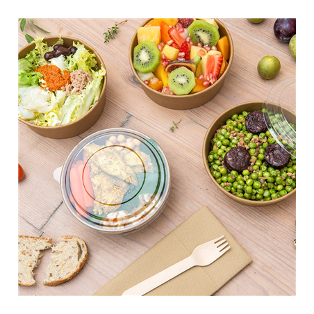 COUVERCLES POUR SALADIERS 212.97  Ø 18,4 CM TRANSPARENT PET (300 UNITÉ)