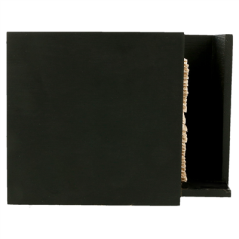 Image DISTRIBUTEUR SERVIETTES  13,5x13,5x10 CM NOIR BAMBOU (1 UNITÉ) #3