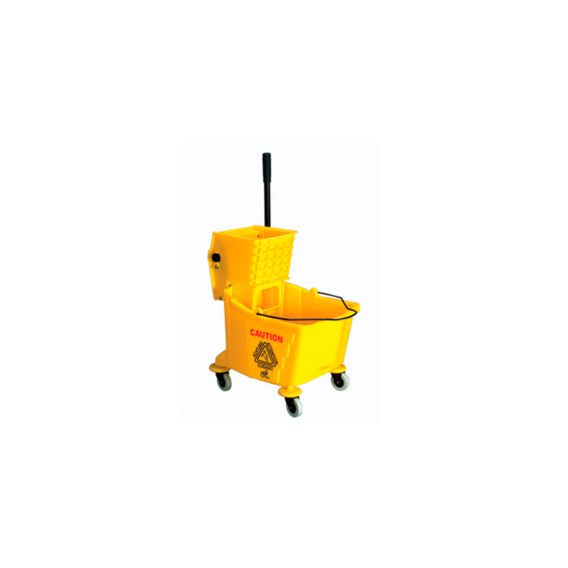 SEAU AVEC PRESSE 32 L 62x40,5x86 CM JAUNE HDPE (1 UNITÉ)