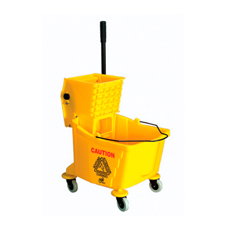 Image SEAU AVEC PRESSE 32 L 62x40,5x86 CM JAUNE HDPE (1 UNITÉ) #1