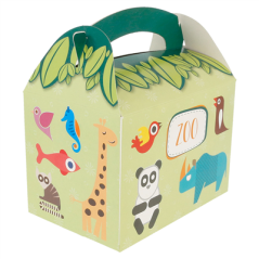 Image BOÎTES MENU ENFANT 'ZOO' 320 G/M2 15,50x10,50x17,50 CM QUADRICHROMIE CARTON (300 UNITÉ) #1