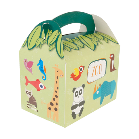 Image BOÎTES MENU ENFANT 'ZOO' 320 G/M2 15,50x10,50x17,50 CM QUADRICHROMIE CARTON (300 UNITÉ) #1