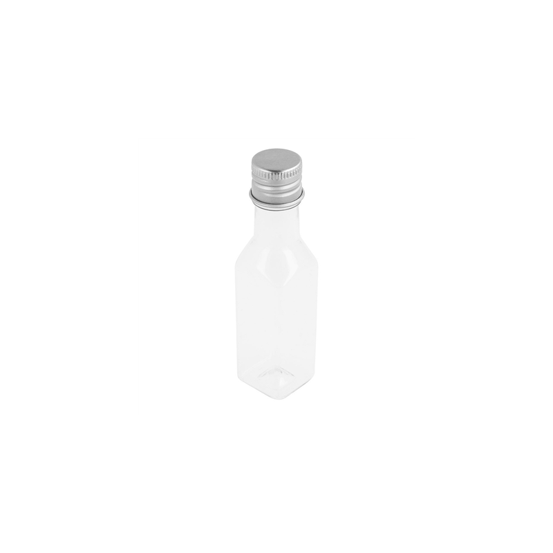 FLACONS AVEC BOUCHON EN ALUMINIUM 35 ML Ø2,5x9,6 CM TRANSPARENT PET (100 UNITÉ)