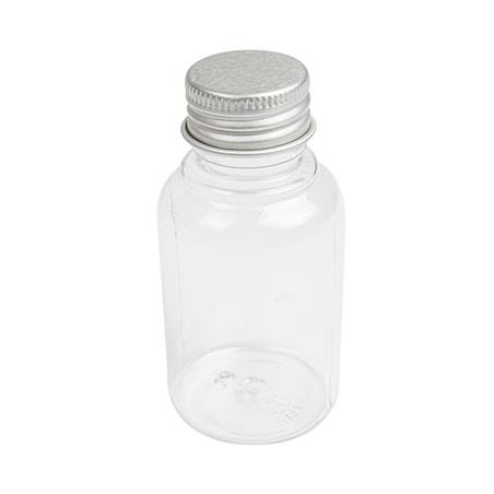 Image FLACONS AVEC BOUCHON EN ALUMINIUM 60 ML Ø4x8,1 CM TRANSPARENT PET (100 UNITÉ) #1