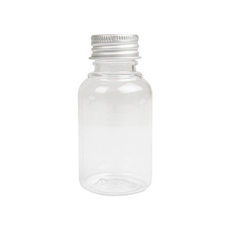 FLACONS AVEC BOUCHON EN ALUMINIUM 60 ML Ø4x8,1 CM TRANSPARENT PET (100 UNITÉ)