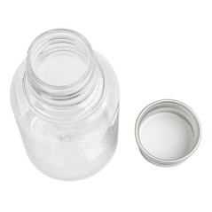 Image FLACONS AVEC BOUCHON EN ALUMINIUM 60 ML Ø4x8,1 CM TRANSPARENT PET (100 UNITÉ) #3
