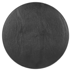 Image MINI ASSIETTES RÉUTILISABLES IMITATION ARDOISE  Ø12,8x1,3 CM NOIR PS (288 UNITÉ) #1