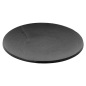 Image MINI ASSIETTES RÉUTILISABLES IMITATION ARDOISE  Ø12,8x1,3 CM NOIR PS (288 UNITÉ) #2