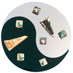 Image MIROIR "YING & YANG"  Ø 61x0,5 CM ACRYLIQUE (2 UNITÉ) #1