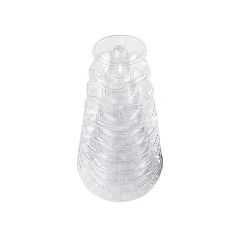 PYRAMIDE 92 MACARONS  Ø 33,8x47,5 CM TRANSPARENT PVC (1 UNITÉ)