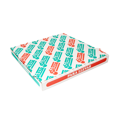 Image BOÎTES PIZZA MICROCANNELURE 348 G/M2 33x33x3,5 CM BLANC CARTON (100 UNITÉ) #1