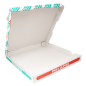 Image BOÎTES PIZZA MICROCANNELURE  348 G/M2 33x33x3,5 CM BLANC CARTON (100 UNITÉ) #2