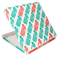 Image BOÎTES PIZZA MICROCANNELURE  348 G/M2 33x33x3,5 CM BLANC CARTON (100 UNITÉ) #3