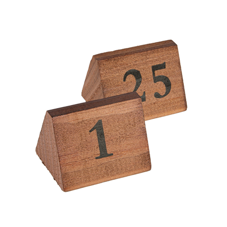Image NUMÉROS DE TABLE DU 1 AU 25  5,8x4,6x4,2 CM BOIS (1 UNITÉ) #1