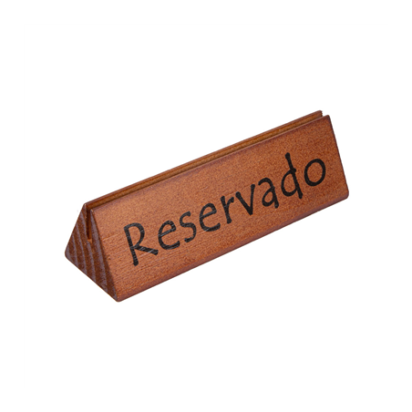 Image PLAQUES "RESERVADO/RESERVED"  15x4,4x4,4 CM BOIS (10 UNITÉ) #1
