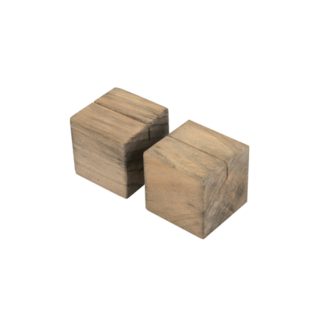 Image 2 U. SUPPORTS CUBIQUES POUR ARDOISES  4,8 CM NATUREL BOIS (8 UNITÉ) #1