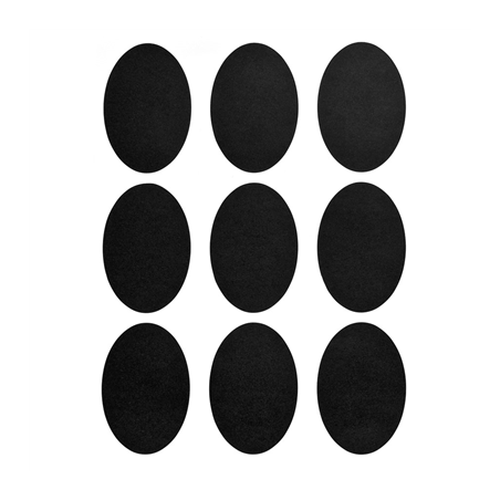 Image 2 FEUILLES (18 U.) ÉTIQUETTES OVALES   NOIR VINYL (12 UNITÉ) #1