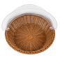 Image CORBEILLE SIMILAIRE OSIER AVEC COUPOLE  Ø 36x10 CM MARRON PP (1 UNITÉ) #4