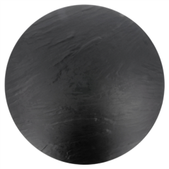 Image PLATEAUX RONDÉES IMITATION ARDOISE 'ASAMI WARE'  Ø 43x4 CM NOIR MÉLAMINE (3 UNITÉ) #1