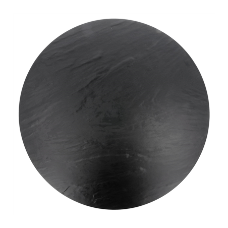 Image PLATEAUX RONDÉES IMITATION ARDOISE 'ASAMI WARE'  Ø 43x4 CM NOIR MÉLAMINE (3 UNITÉ) #1