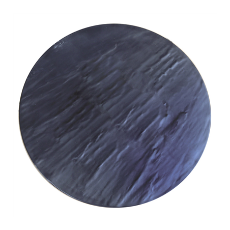 Image PLATEAUX RONDÉES IMITATION ARDOISE 'ASAMI WARE'  Ø 33x4 CM NOIR MÉLAMINE (6 UNITÉ) #1