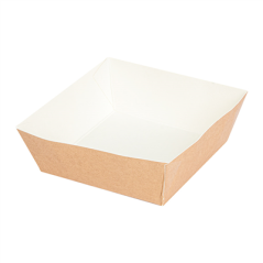 Image DELI-BARQUETTES  210 + 15 PE G/M2 7x7x3 CM MARRON CARTON (1000 UNITÉ) #1