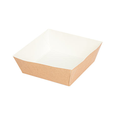 Image DELI-BARQUETTES  210 + 15 PE G/M2 7x7x3 CM MARRON CARTON (1000 UNITÉ) #1