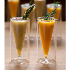 Image VERRES DOUBLE PAROI 40 ML  Ø 4x9 CM TRANSPARENT VERRE BOROSILICATE (12 UNITÉ) #3