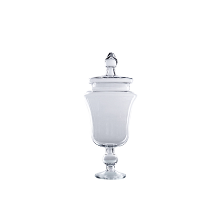 Image POT DÉCORATION AVEC COUVERCLE  Ø 13,1/16,1x41,2 CM TRANSPARENT VERRE (1 UNITÉ) #1