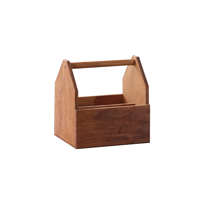 BOÎTES PRÉSENTATION AVEC ANSE  19x16x20 CM NATUREL BOIS (1 UNITÉ)