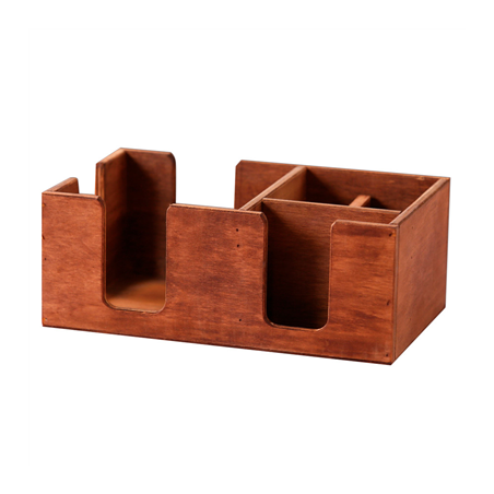 Image BOÎTES PRÉSENTATION AVEC COMPARTIMENTS  27x17x10 CM NATUREL BOIS (1 UNITÉ) #1