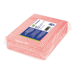 Image 50 U. LAVETTES "PERFOKLEEN"  45 G/M2 36x42 CM ROUGE VISCOSE (1 UNITÉ) #1