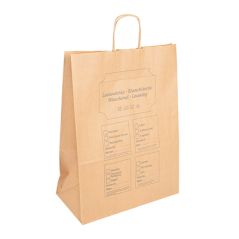 SACS SOS POUR BLANCHISSERIE 90 G/M2 32+16x43 CM NATUREL KRAFT (250 UNITÉ)