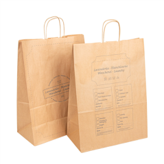 Image SACS SOS POUR BLANCHISSERIE  90 G/M2 32+16x43 CM NATUREL KRAFT (250 UNITÉ) #3