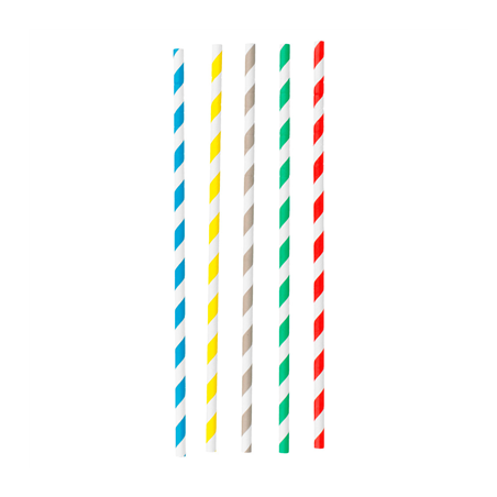 PAILLES FLEXIBLES À FRANGES 'PAPER'  Ø0,60x23 CM ASSORTI PAPIER (3000 UNITÉ)