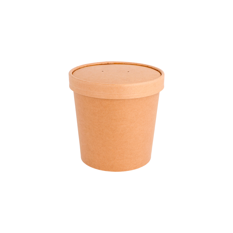 RÉCIPIENTS + COUVERCLES 780 ML - 26 oz 330 + 18 PE G/M2 Ø11,6/9,3x11 CM NATUREL KRAFT (250 UNITÉ) RÉCIPIENTS + COUVERCLES 780 ML - 26 oz 330 + 18 PE G/M2 Ø11,6/9,3x11 CM NATUREL KRAFT (250 UNITÉ)