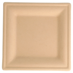 Image ASSIETTES CARRÉES 'BIONIC'  16x16x1 CM NATUREL BAGASSE (1000 UNITÉ) #1