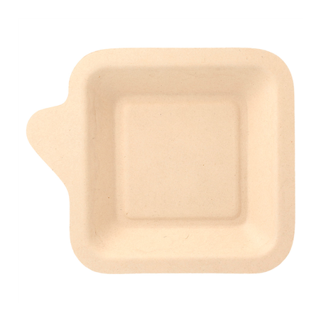 Image ASSIETTES CARRÉES 'BIONIC'  11x11x1,7 CM NATUREL BAGASSE (1000 UNITÉ) #1