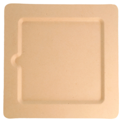 Image ASSIETTES CARRÉES 'BIONIC'  20x20x1 CM NATUREL BAGASSE (200 UNITÉ) #1