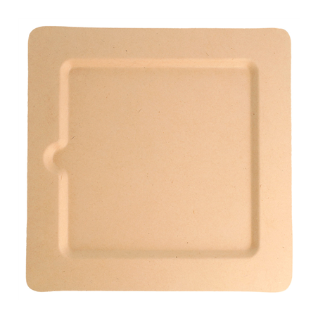 Image ASSIETTES CARRÉES 'BIONIC'  20x20x1 CM NATUREL BAGASSE (200 UNITÉ) #1
